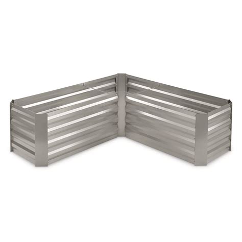 castlecreek l shaped galvanized steel planter box|large oval planter boxes.